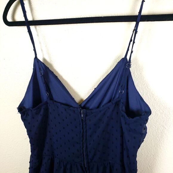 Women's Trixxi Clothing Navy Blue Mini Tiered V-neck Strap Dress Size Large - Picture 7 of 9